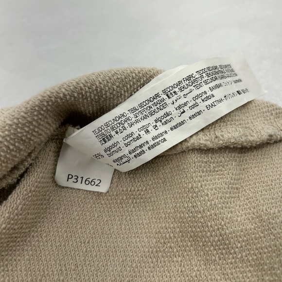 Zara Taupe Long Puff Sleeve Blouse Size Small - Picture 4 of 6